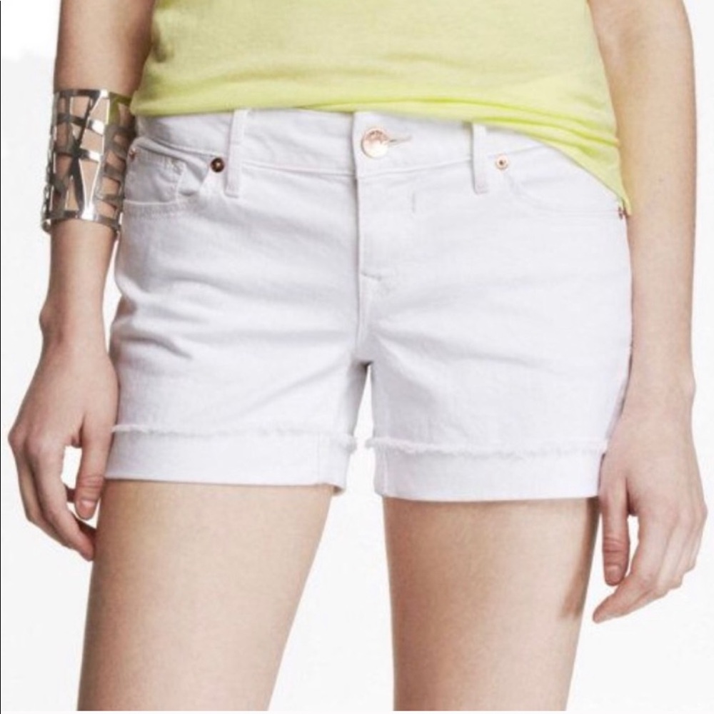 Express White Denim Shorts NWOT